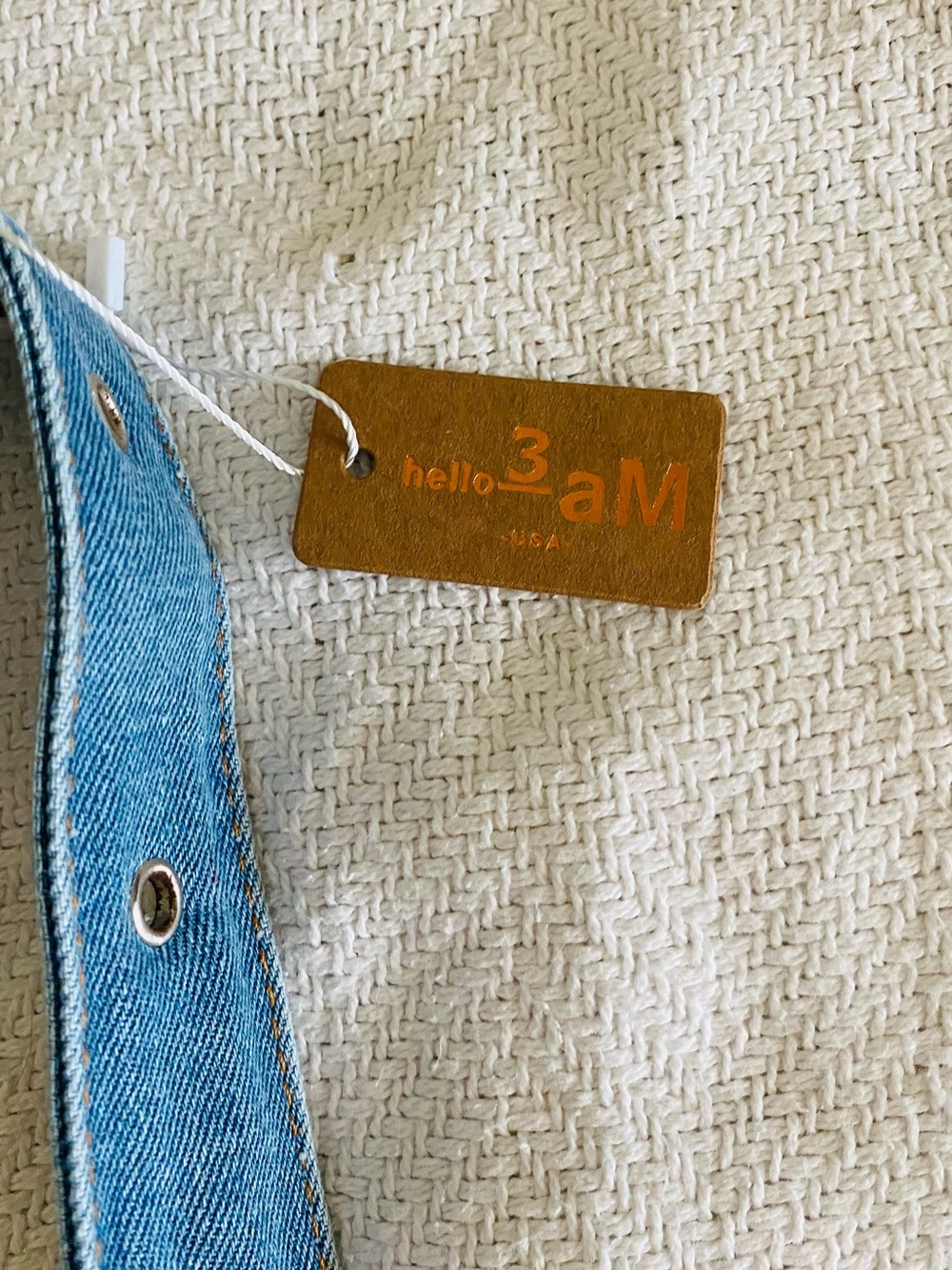 Denim Shoulder Hobo Bag in Blue - Picture 3 of 14